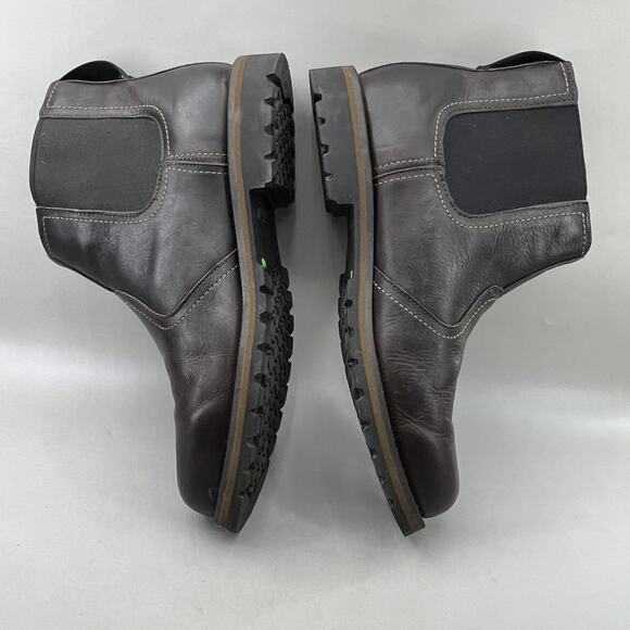 Timberland Larchmont Cheslsea Boots Men Size 12 Brown Leather Ankle Pull On Shoe - Picture 6 of 9